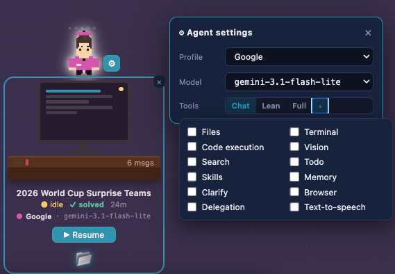 AgentGUI deployment — local run with scoped tool access